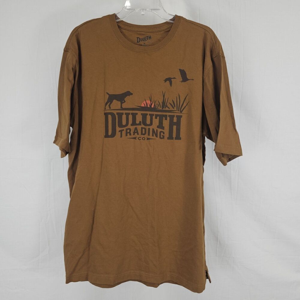 Duluth Trading Co Men's Relaxed Fit Longtail T Size Medium Brown Duck Hunt